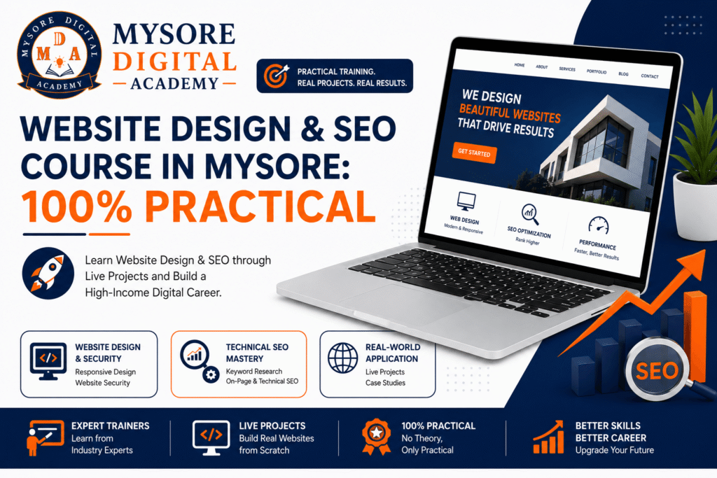 Website Design & SEO Course in Mysore: 100% Practical 3 Website Design & SEO Course